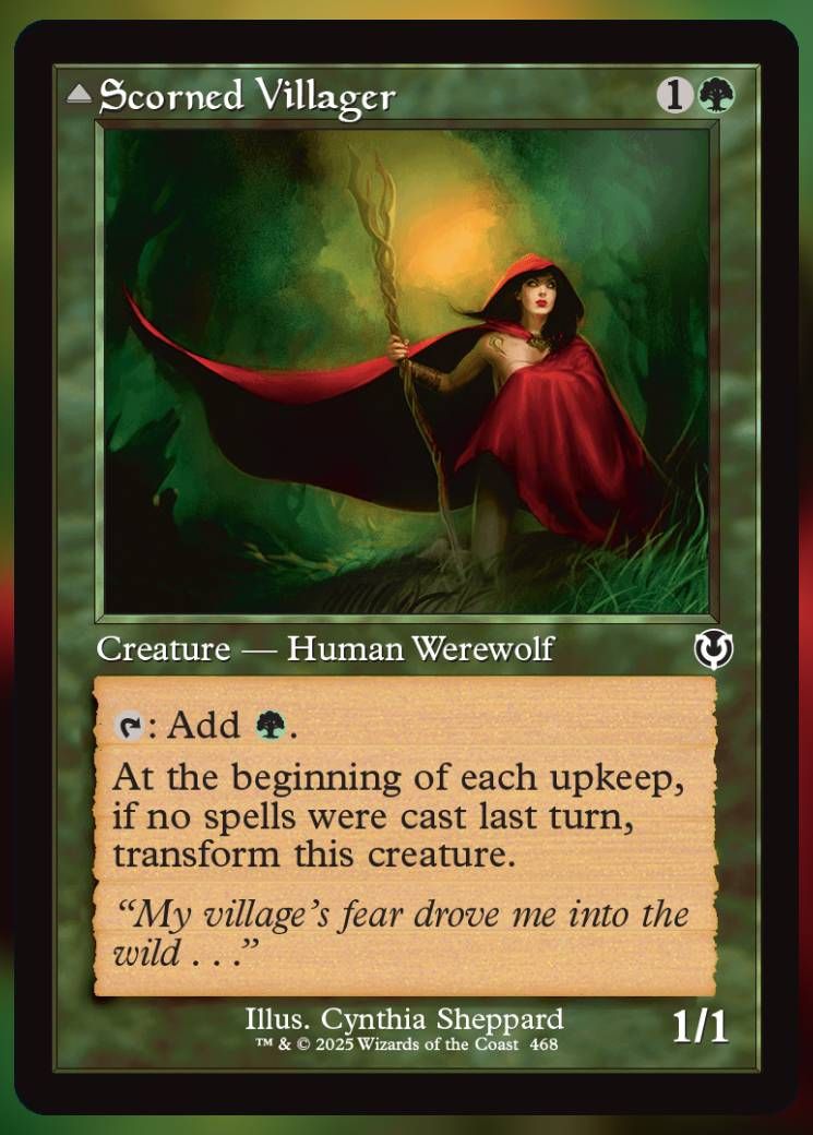 Magic The Gathering Scorned Villager Alt Card.