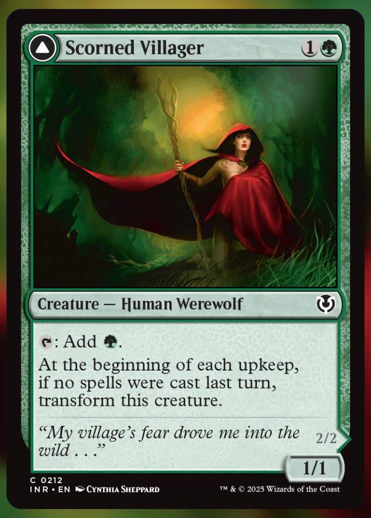 Magic The Gathering Scorned Villager Card.