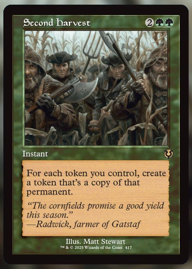 Magic The Gathering Second Harvest Alt Card.