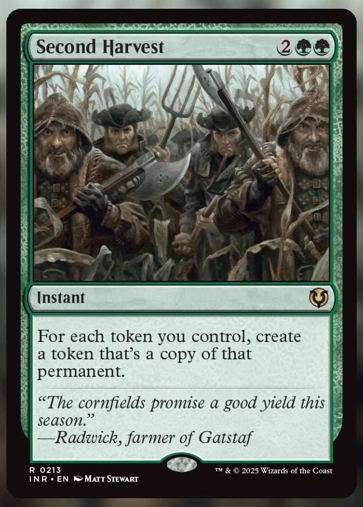 Magic The Gathering Second Harvest Card.