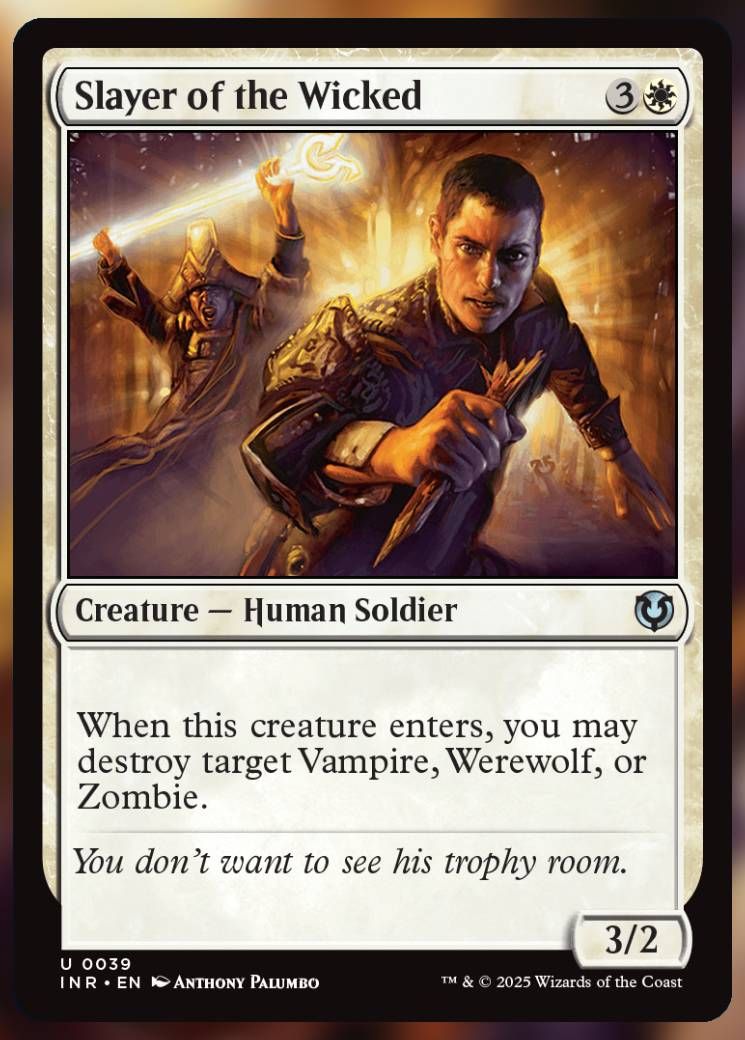 Magic The Gathering Slayer of the Wicked Card.