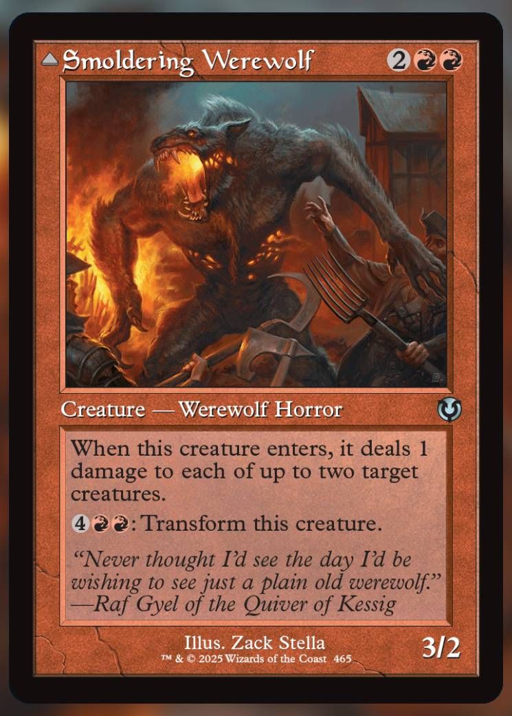 Magic The Gathering Smoldering Werewolf Alt Card.