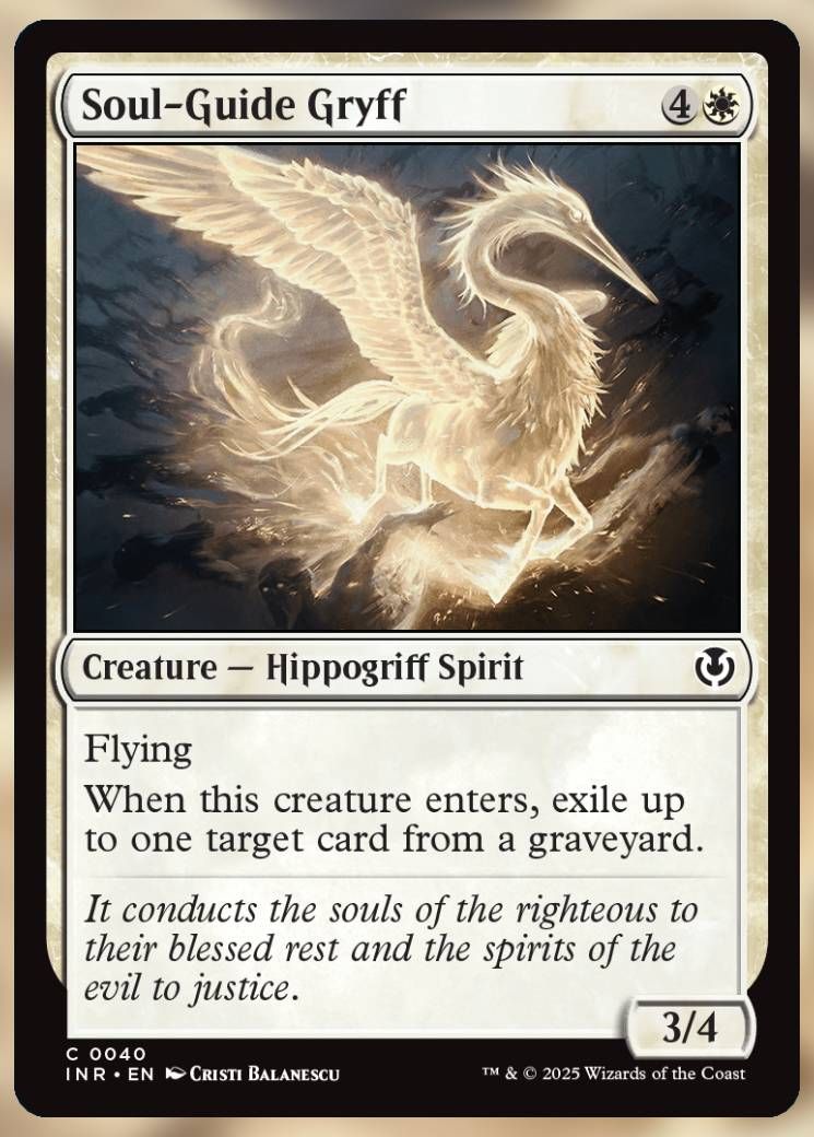 Magic The Gathering Soul-Guide Gryff Card.