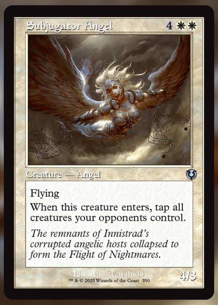 Magic The Gathering Subjugator Angel Alt Card.