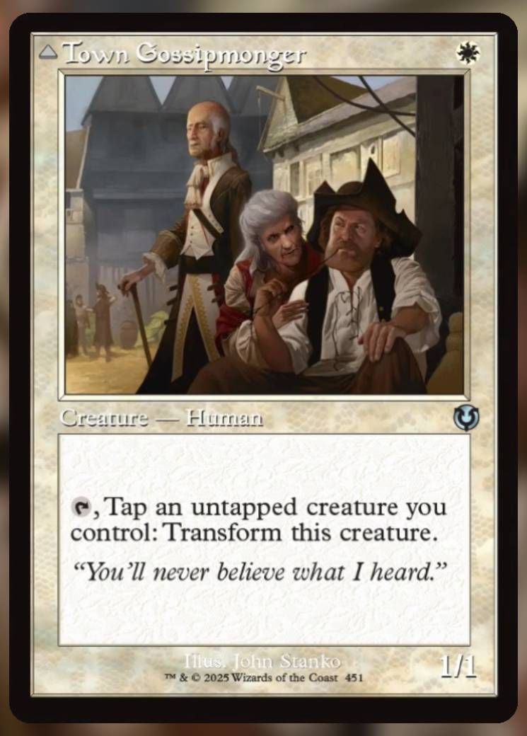 Magic The Gathering Town Gossipmonger Alt Card.
