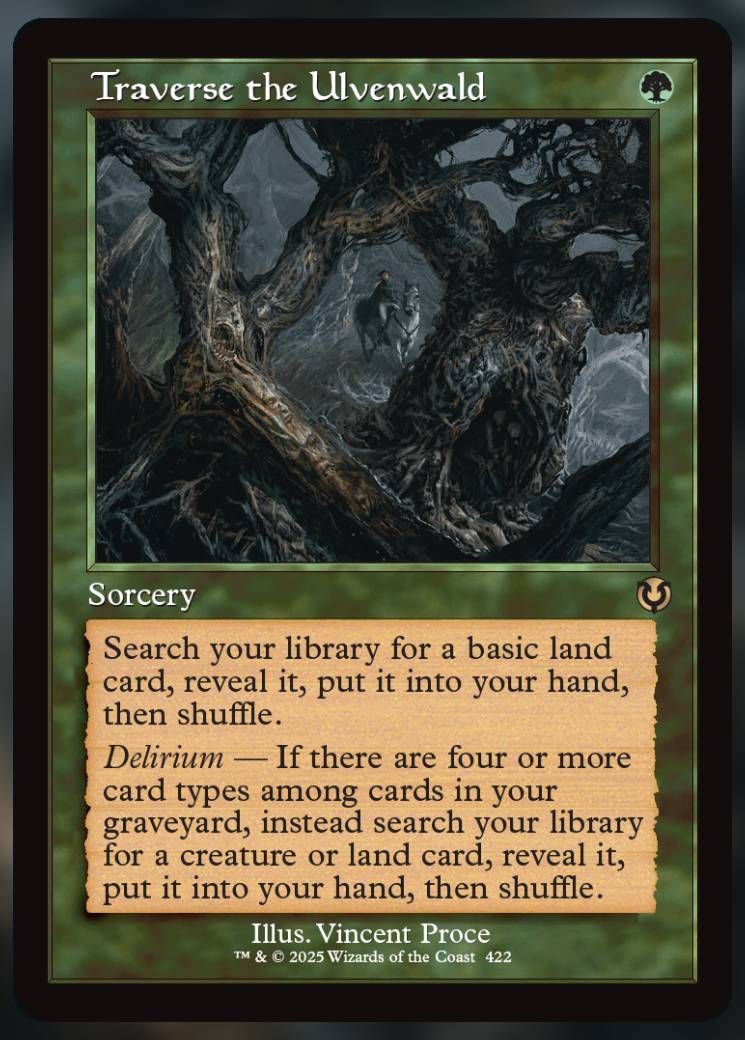 Magic The Gathering Traverse the Ulvenwald Alt Card.