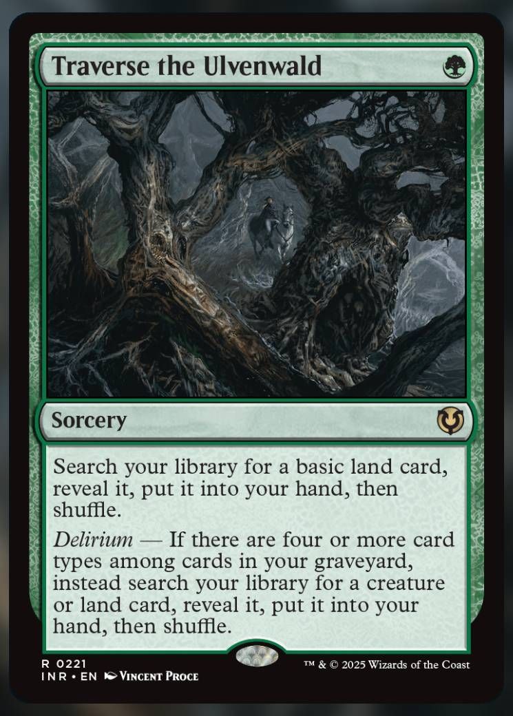 Magic The Gathering Traverse the Ulvenwald Card.