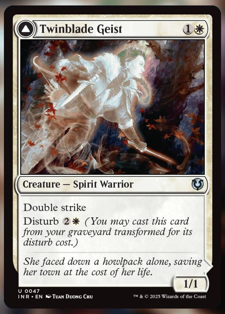 Magic The Gathering Twinblade Geist Card.