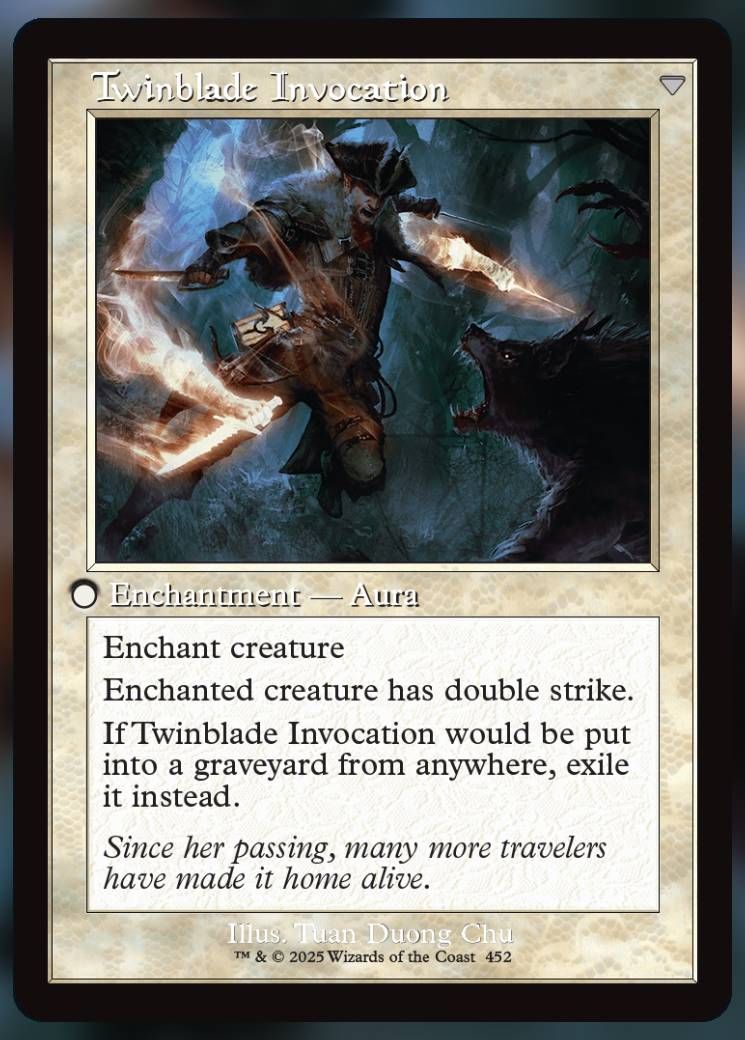 Magic The Gathering Twinblade Invocation Alt Card.