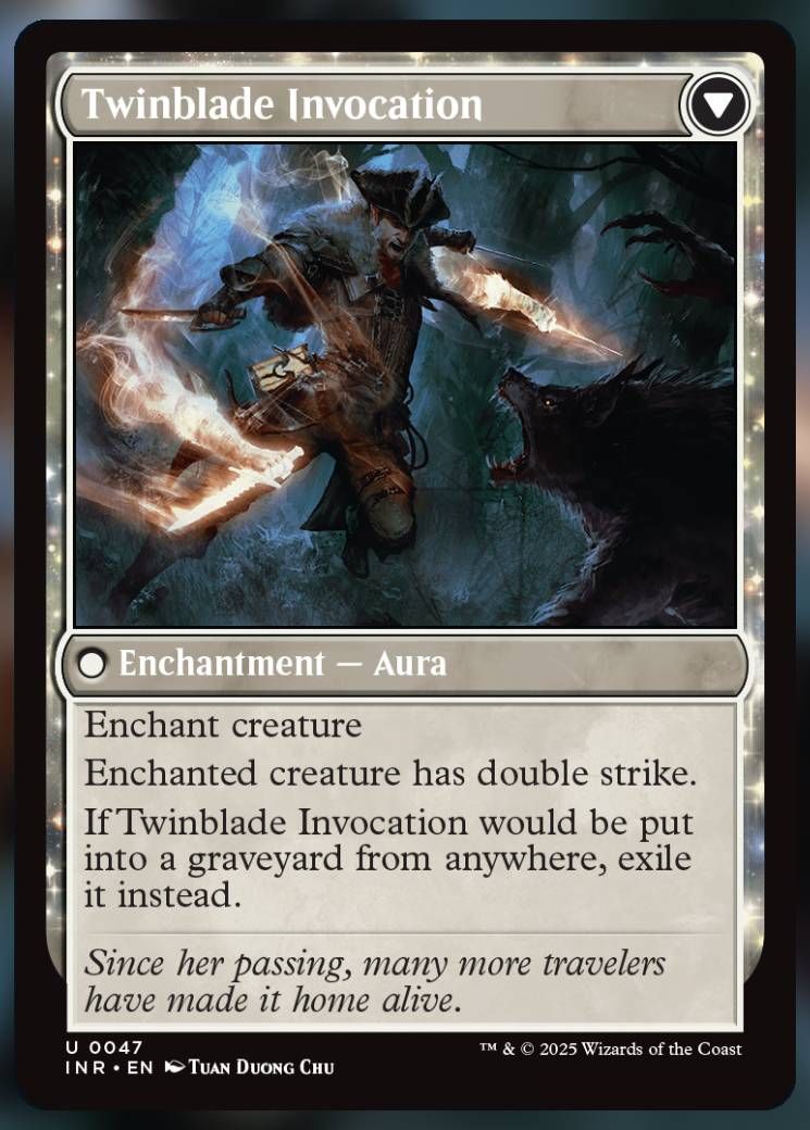 Magic The Gathering Twinblade Invocation Card.