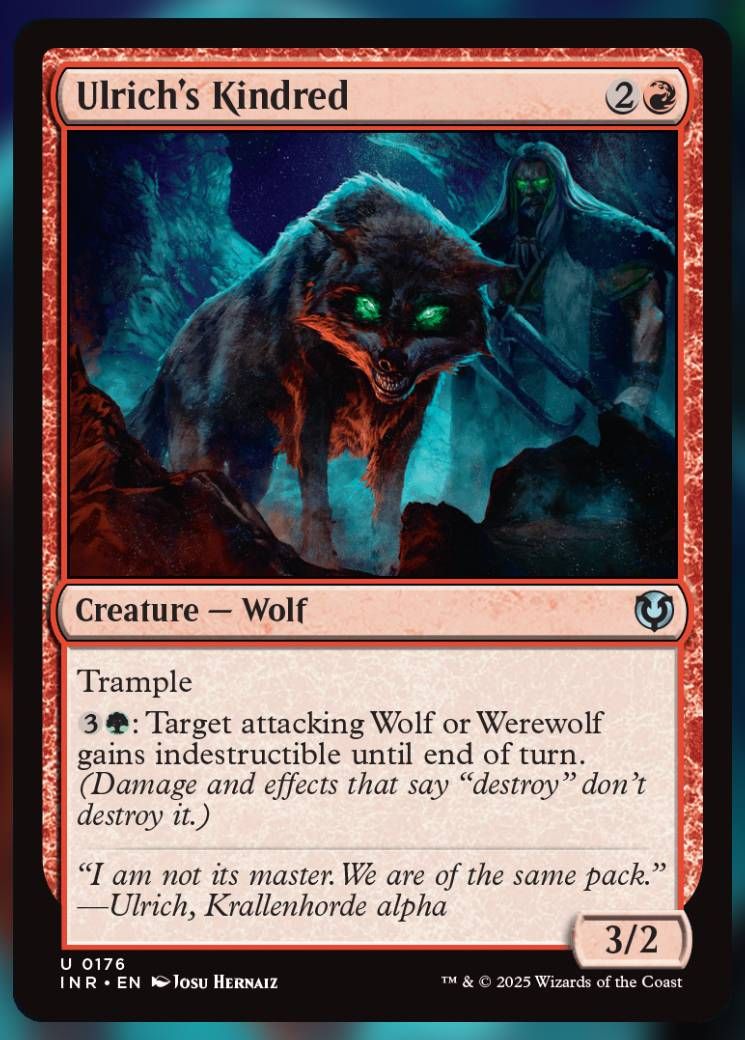 Magic The Gathering Ulrich's Kindred Card.