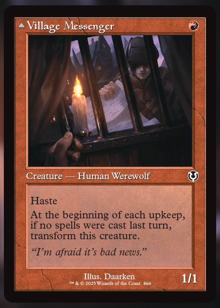 Magic The Gathering Village Messenger Alt Card.