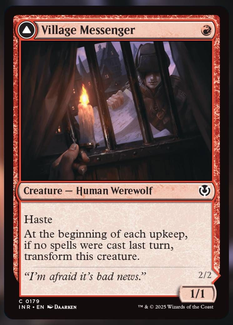 Magic The Gathering Village Messenger Card.