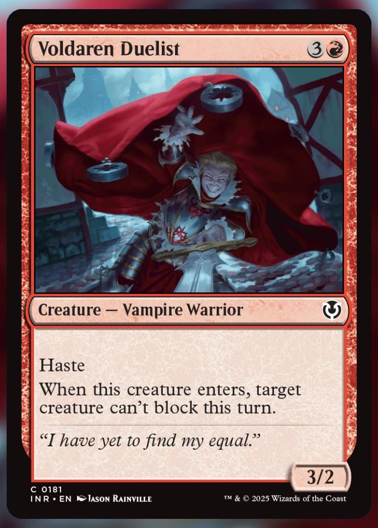 Magic The Gathering Voldaren Duelist Card.