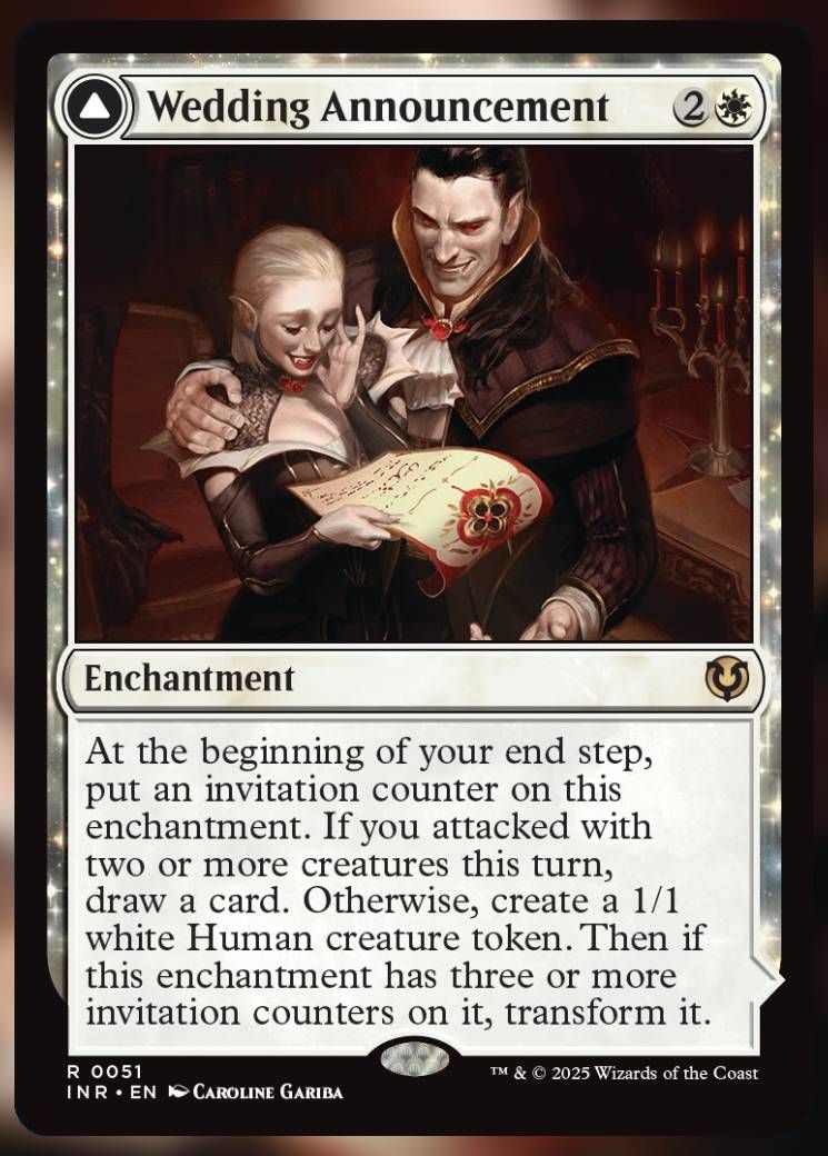 Magic The Gathering Wedding Announcement Card.