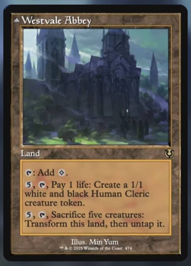 Magic The Gathering Westvale Abbey Card.