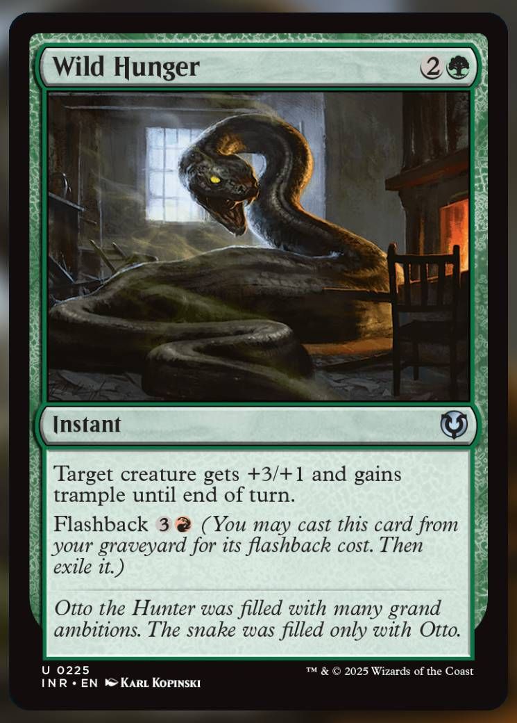 Magic The Gathering Wild Hunger Card.