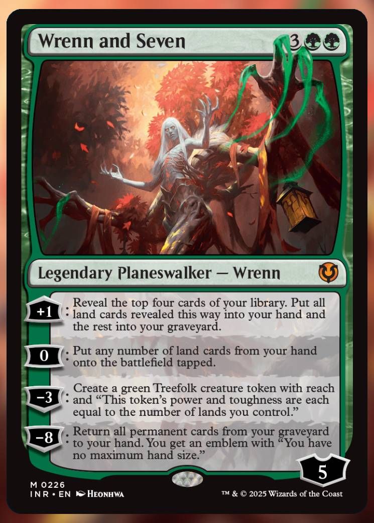 Magic The Gathering Wrenn and Seven Card.