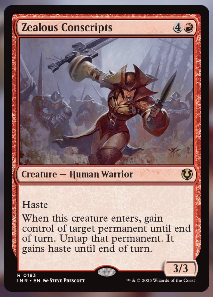 Magic The Gathering Zealous Conscripts Card.