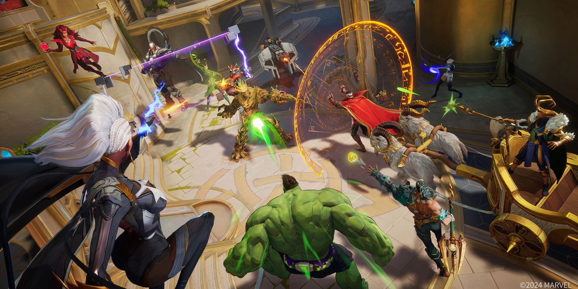 The hero teams clash in Marvel Rivals.