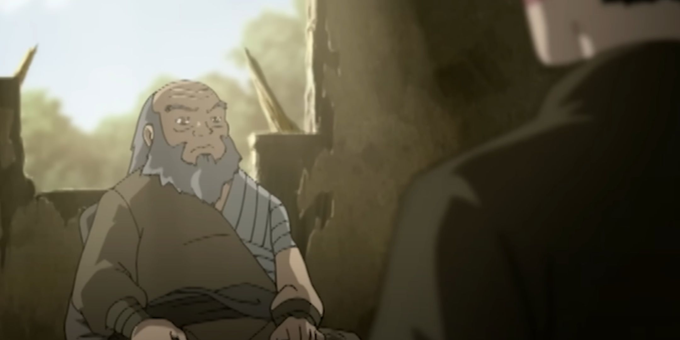 Iroh stares in disbelief at Zuko.