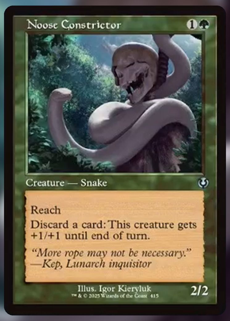 Noose Constrictor retro frame