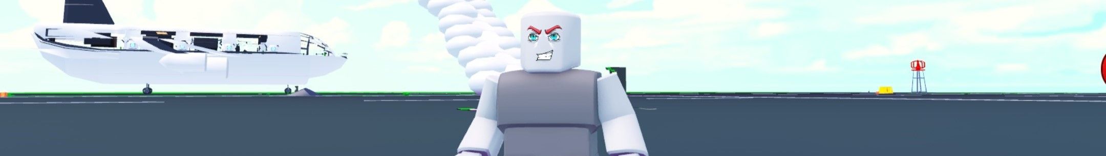 a player in Luxury Plane Tycoon on Roblox 