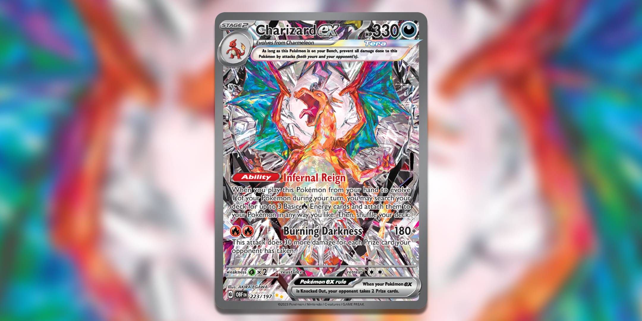 Screenshot of Charizard ex Obisidian Flames Pokemon TCG.