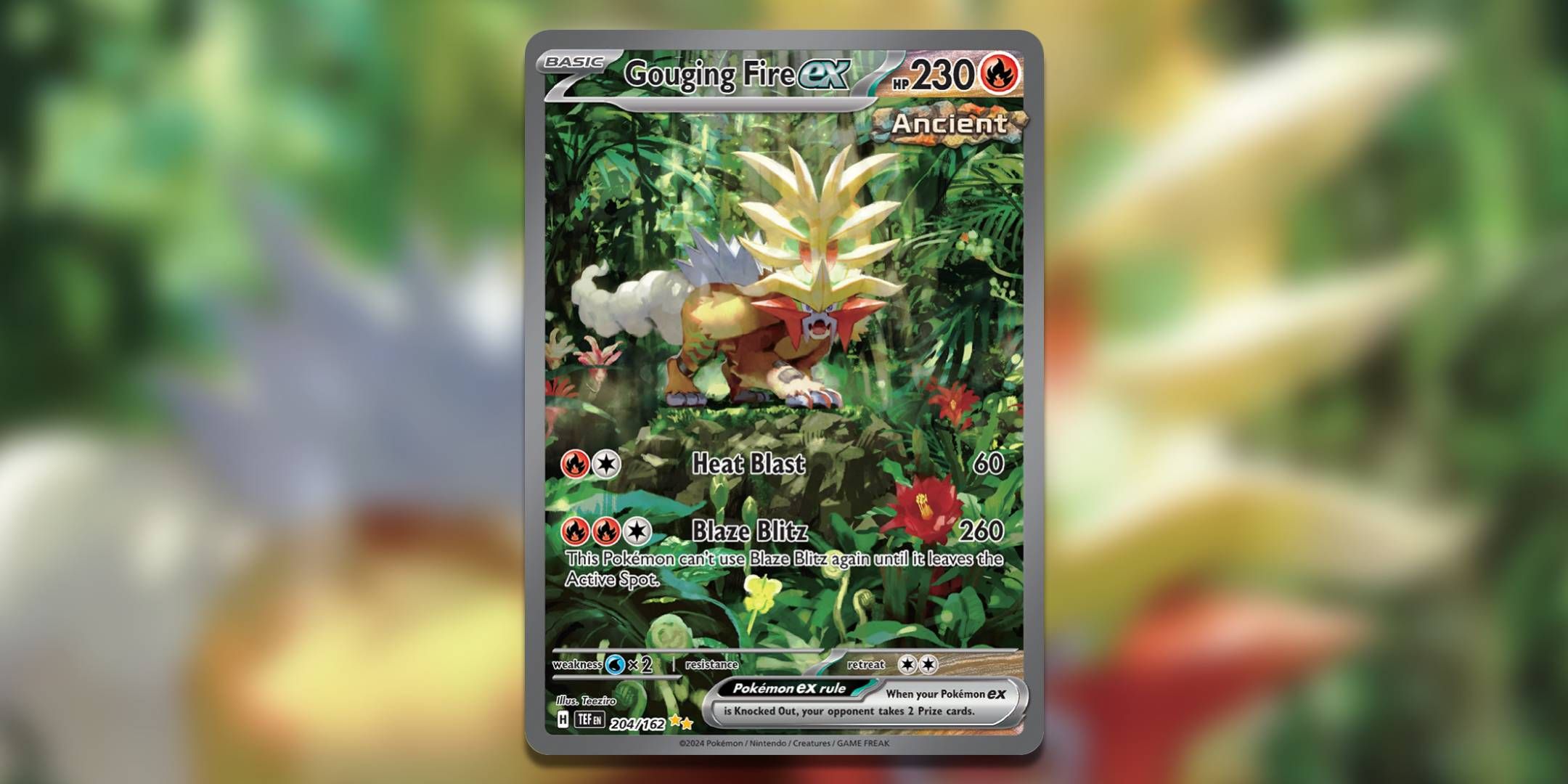Screenshot of Gouging Fire ex Temporal Forces Pokemon TCG.