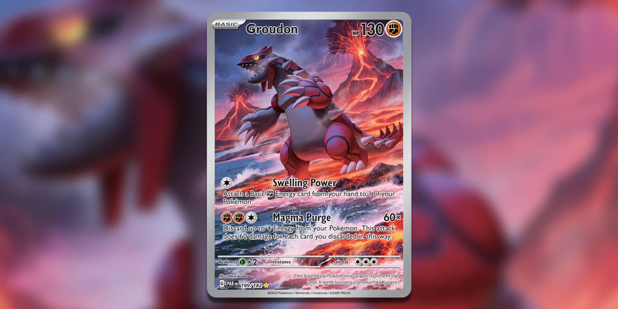 Screenshot of Groudon Paradox Rift Pokemon TCG.