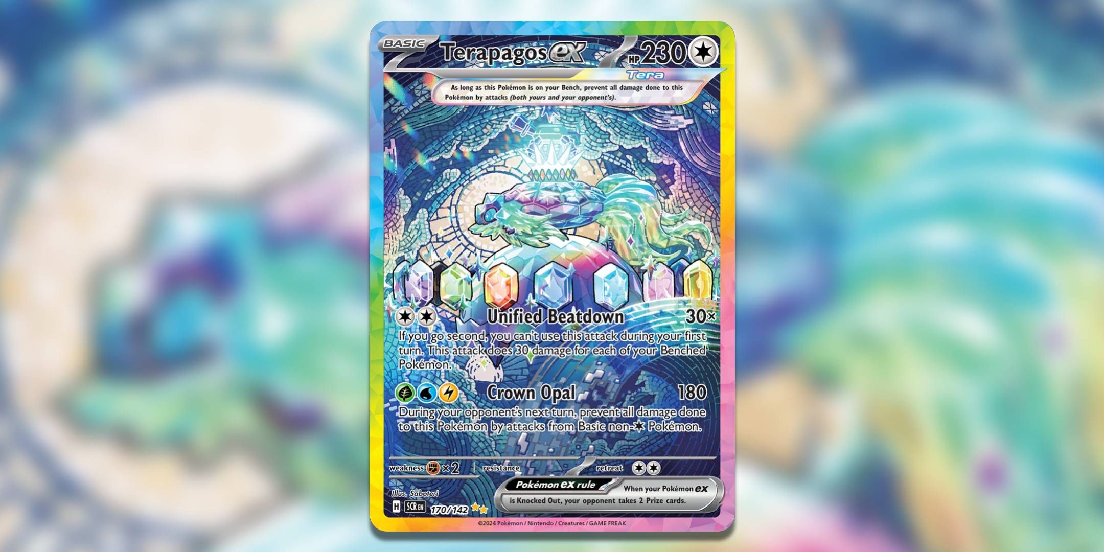 Screenshot of Terapagos ex Stellar Crown Pokemon TCG.