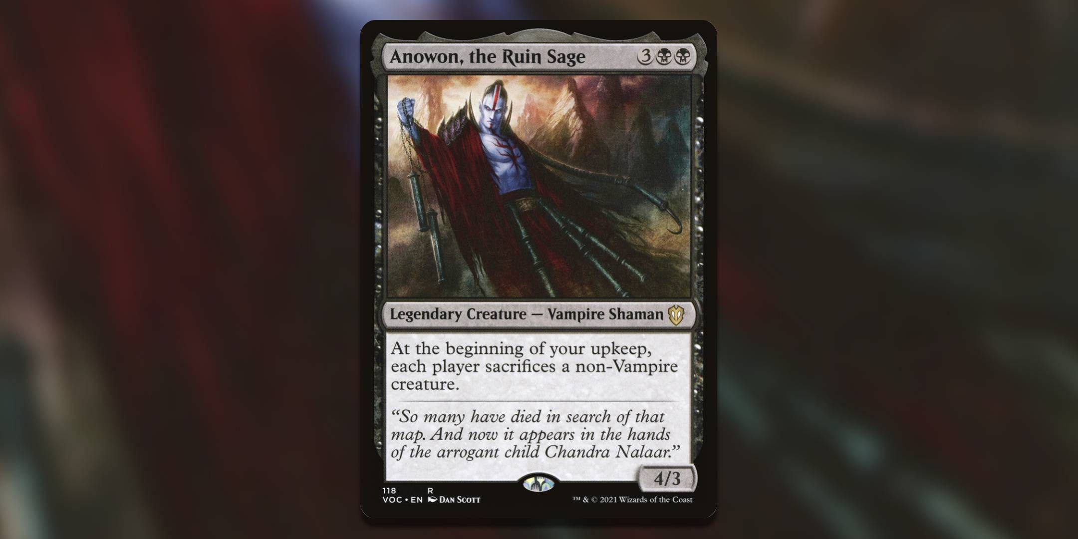 The Magic The Gathering card Anowon the Ruin Sage by Dan Scott.