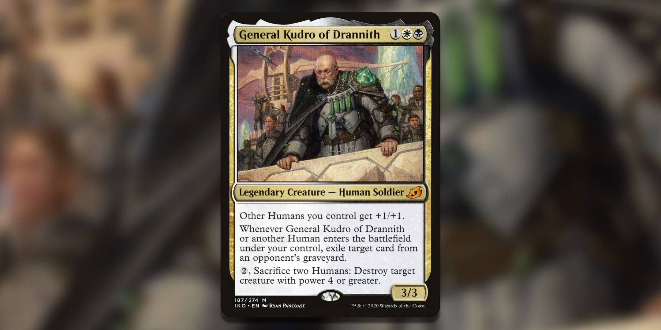 The Magic The Gathering card General Kudro of Drannith by Ryan Pancoast.