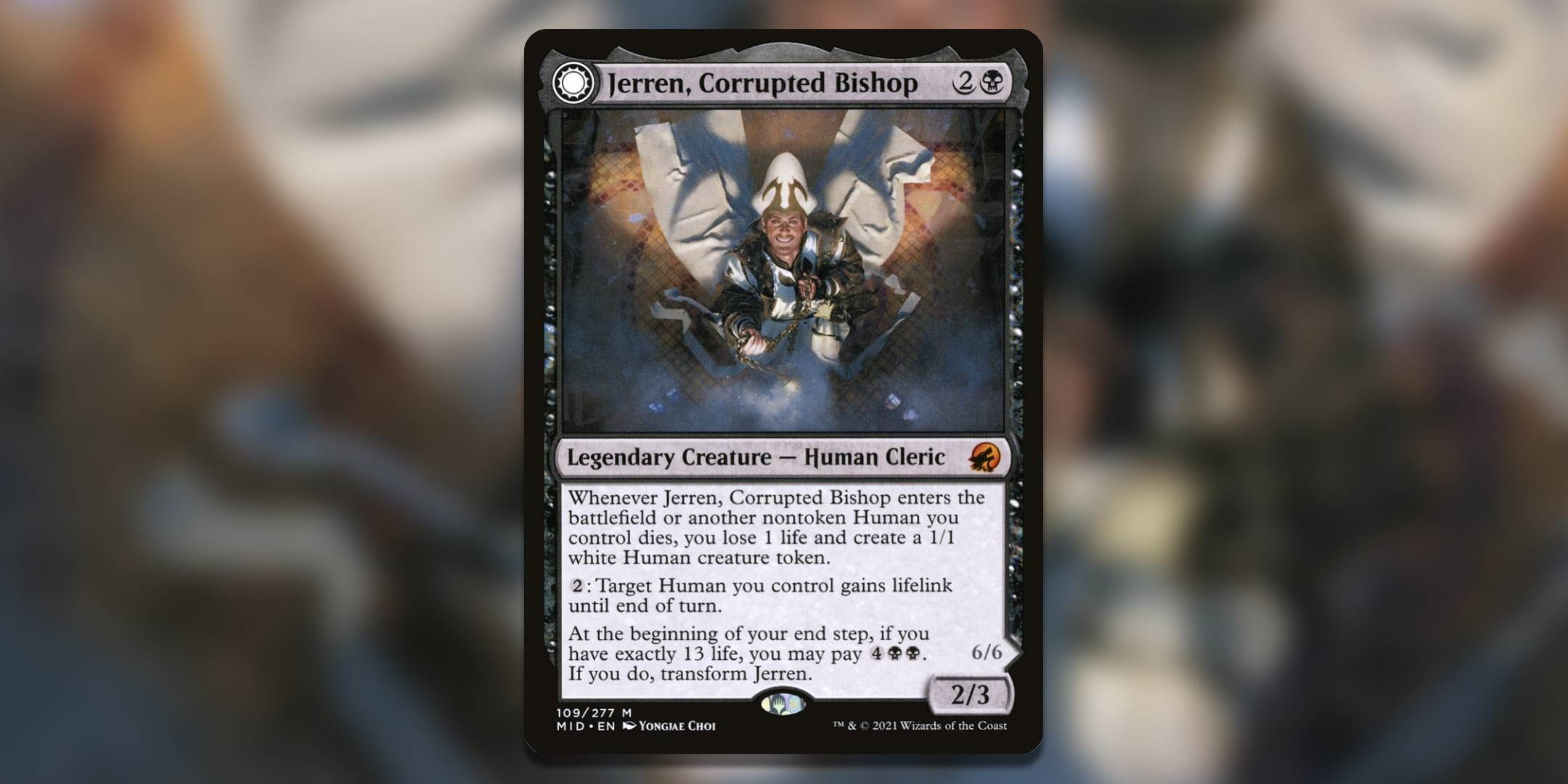 The Magic The Gathering card Jerren Corrupted Bishop by Yongjae Choi.