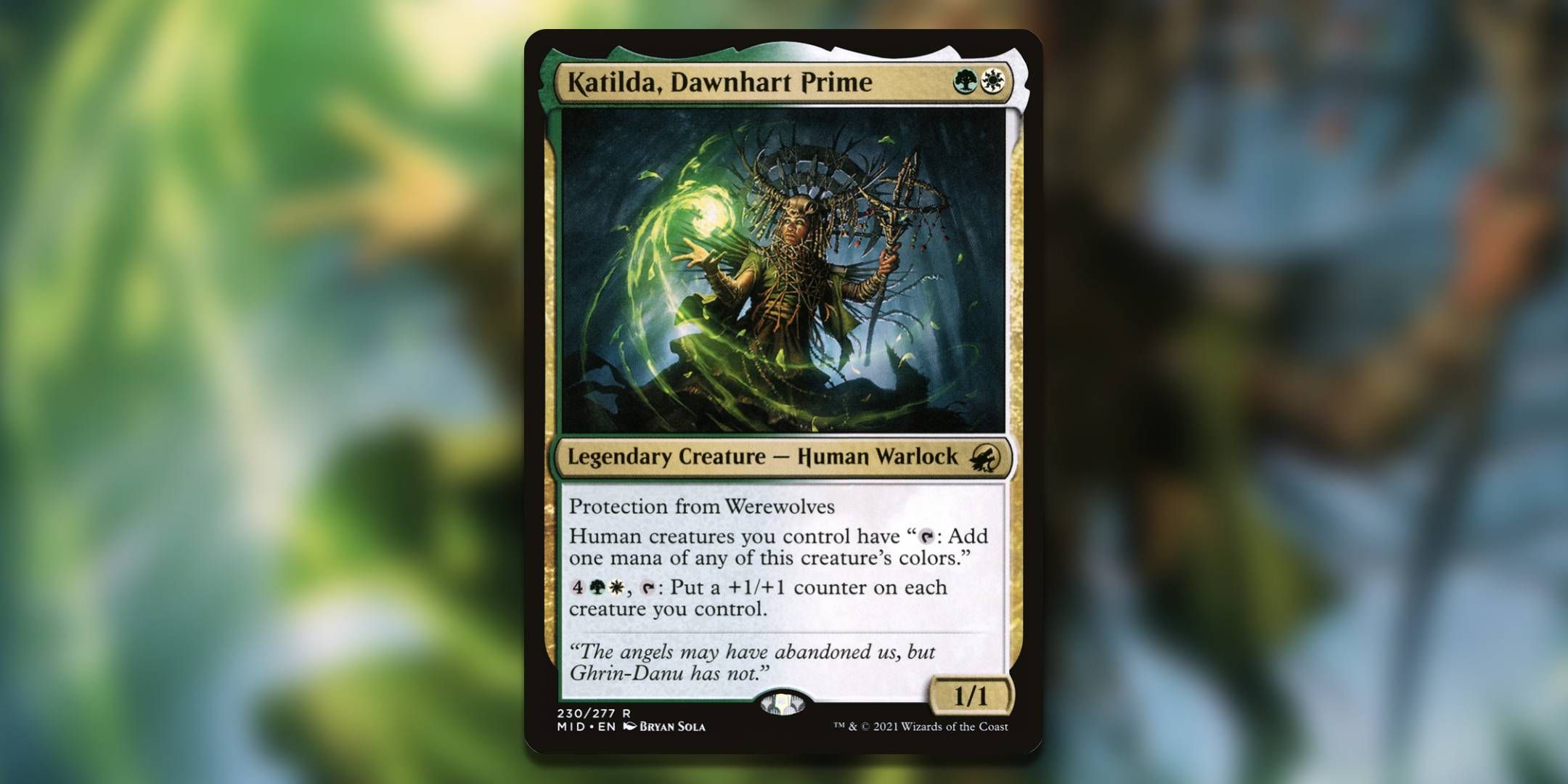 The Magic The Gathering card Katilda Dawnhart Prime by Bryan Sola..