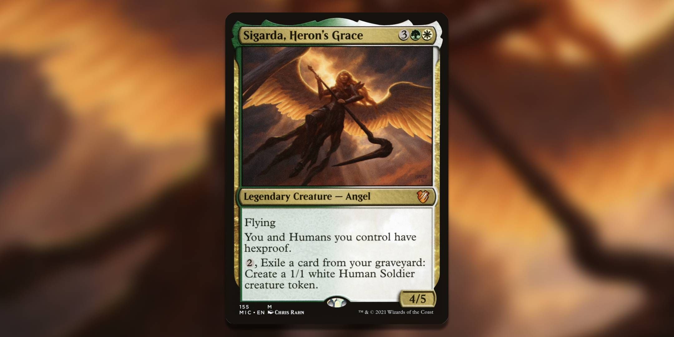 The Magic The Gathering card Sigarda Heron's Grace by Chris Rahn.