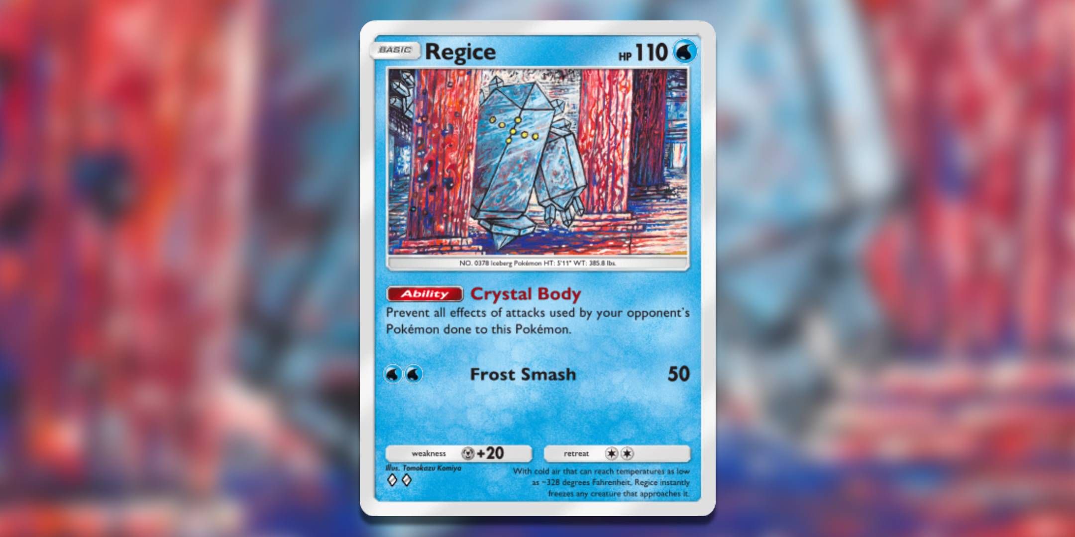 The Pokemon card Regice by Tomokazu Komiya.