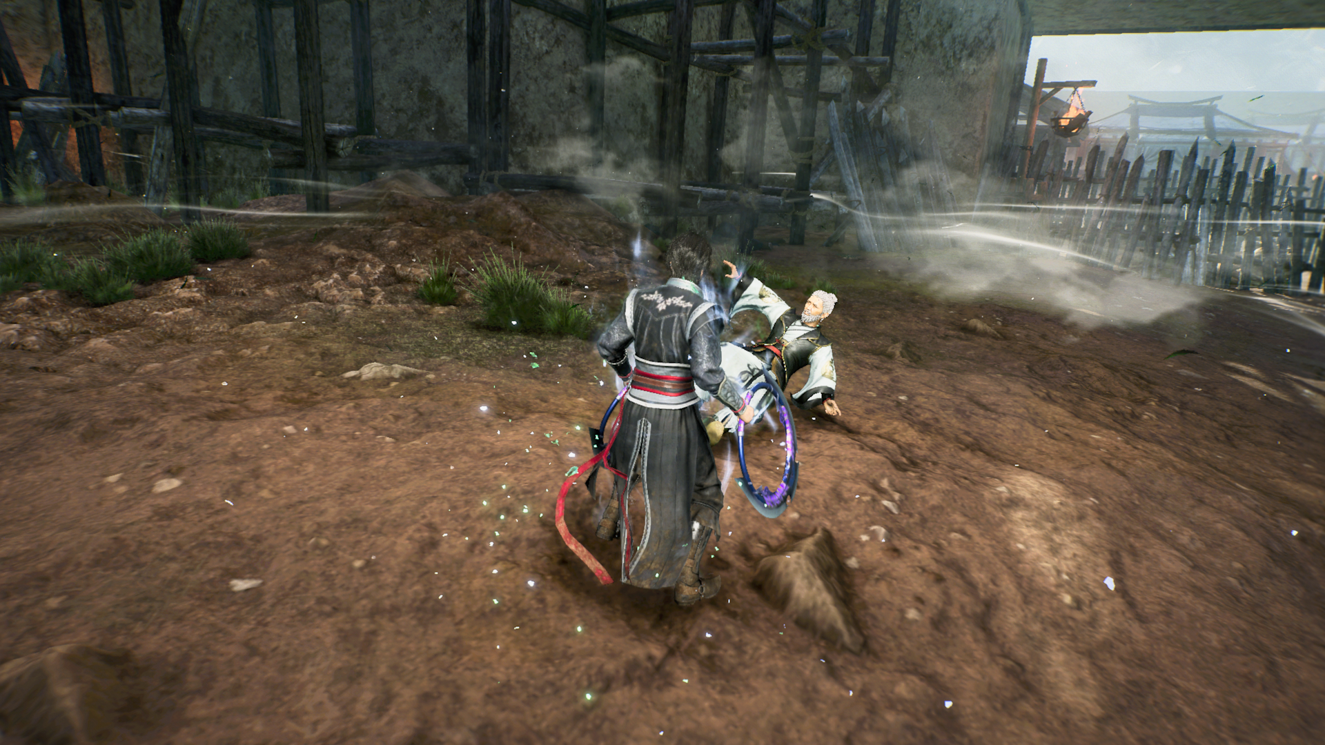 Wanderer carrying wheels in Dynasty Warriors Origins