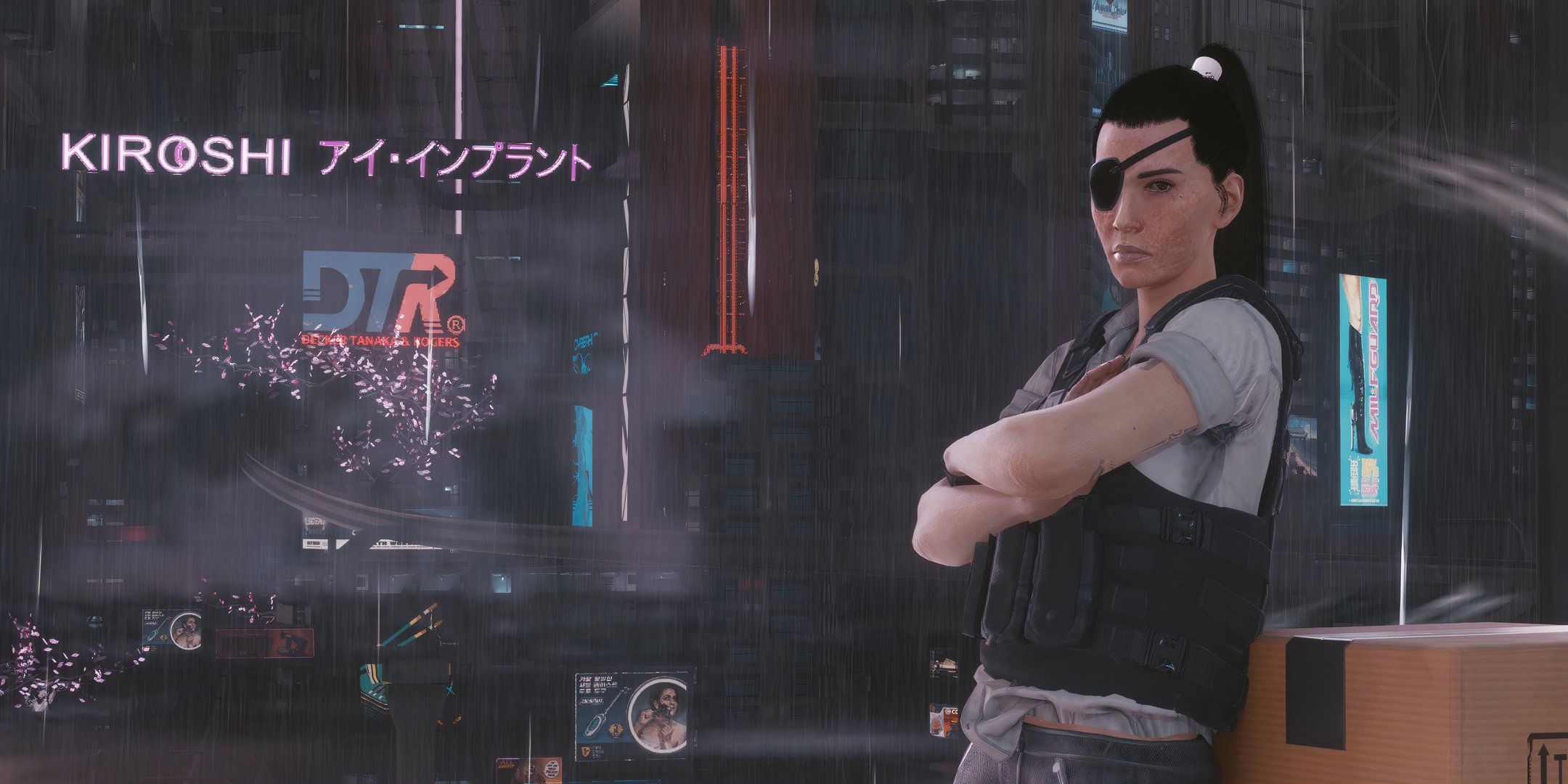 Regina Jones in her high-rise overlook in cyberpunk 2077.