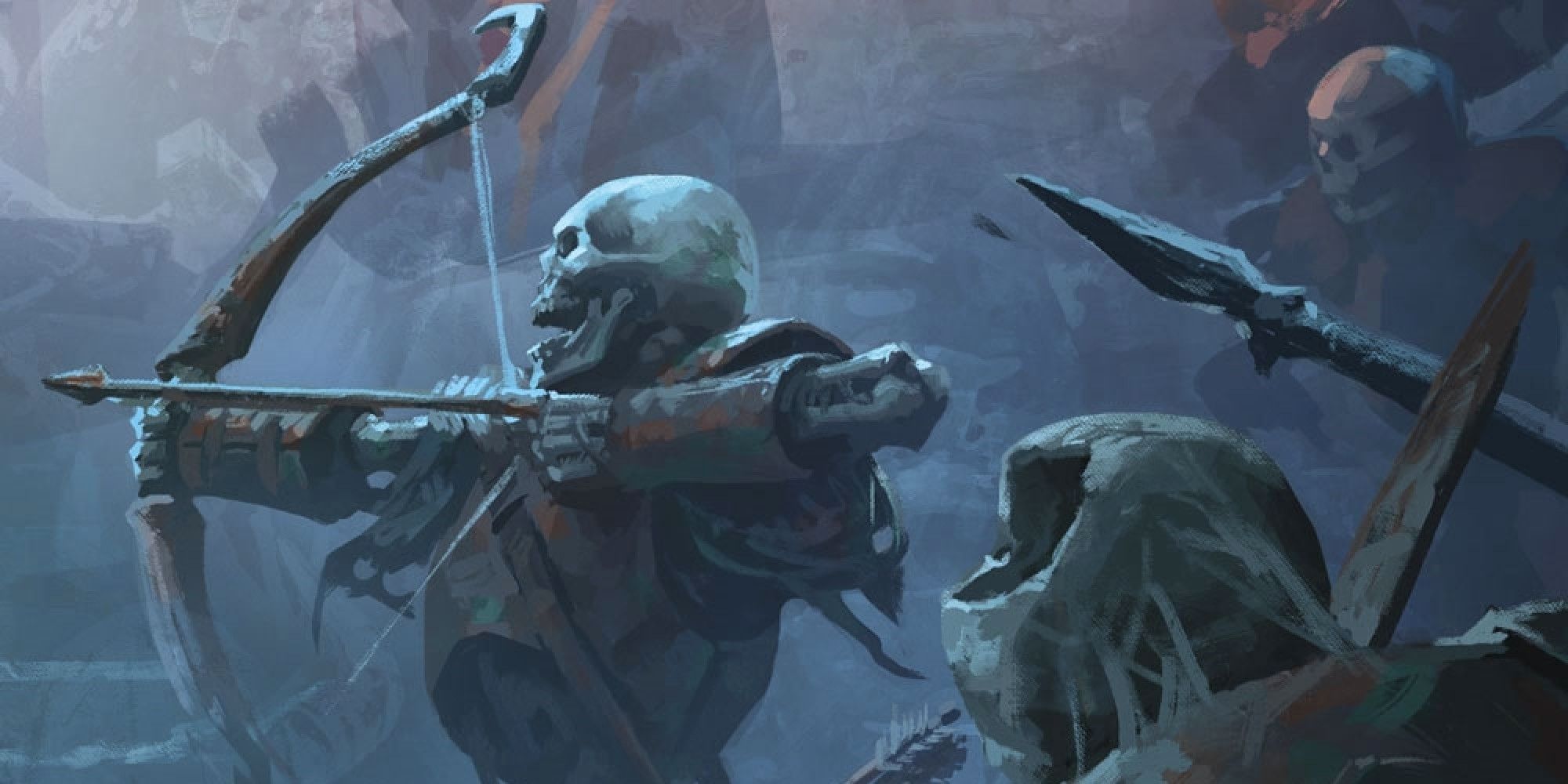 DUngeons & Dragons image showing various skeletons.
