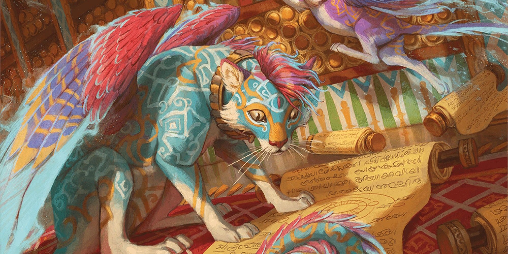 Dungeons & Dragons image showing a sphinx of wonder.