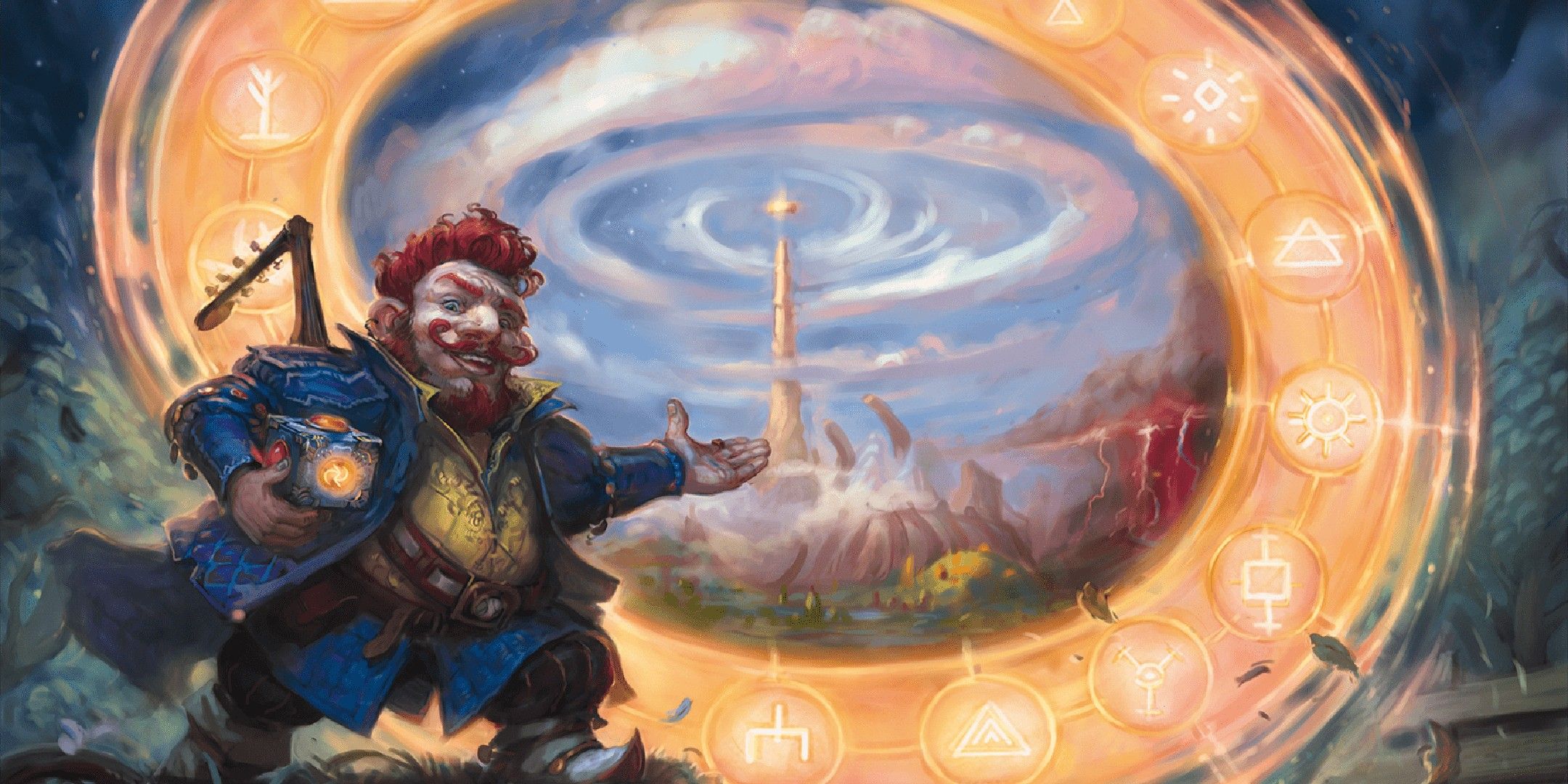 A bard using a cubic gate from DND.