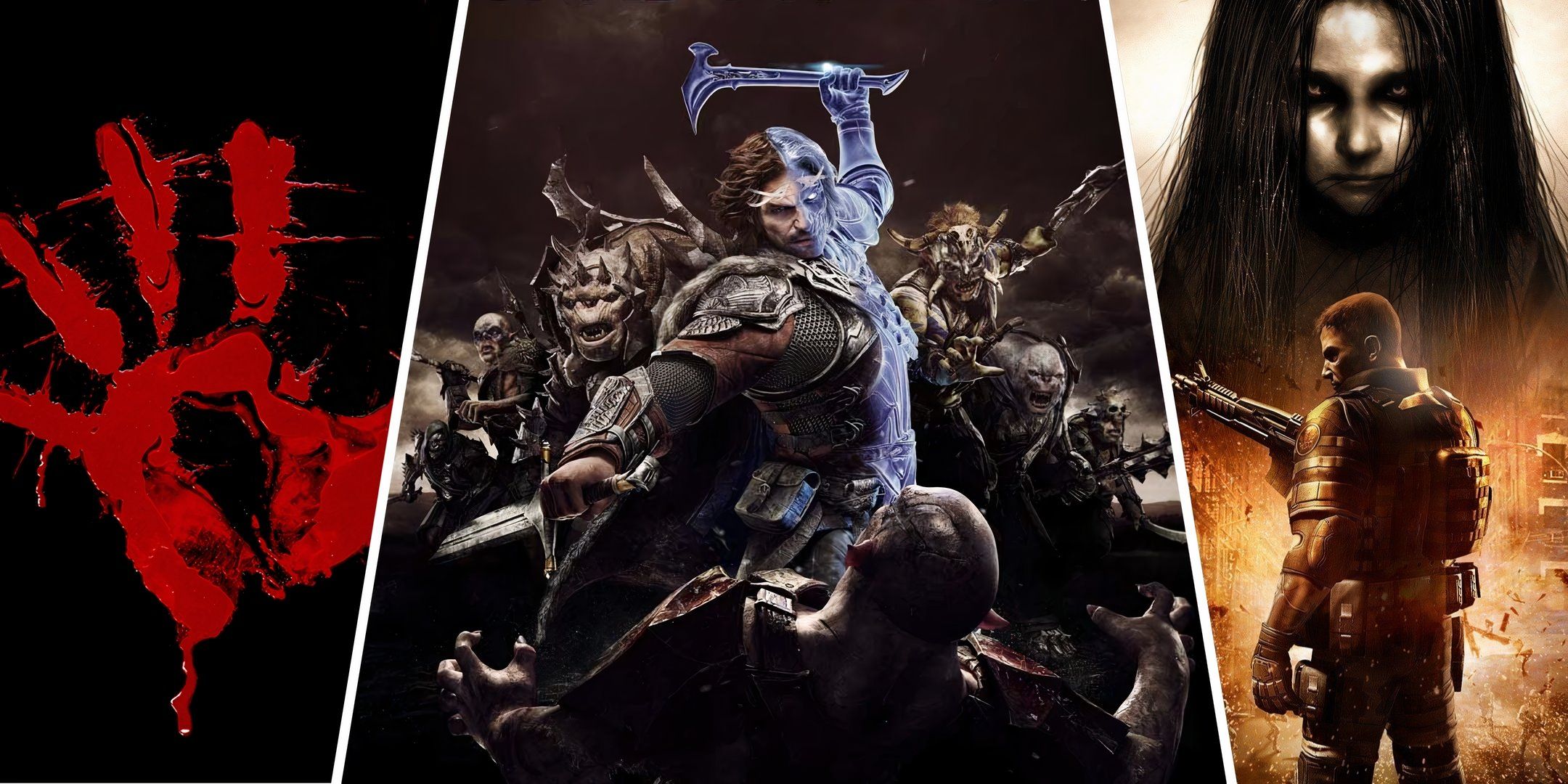 Shadow Of Mordor, F.E.A.R., and Blood from Monolith Productions
