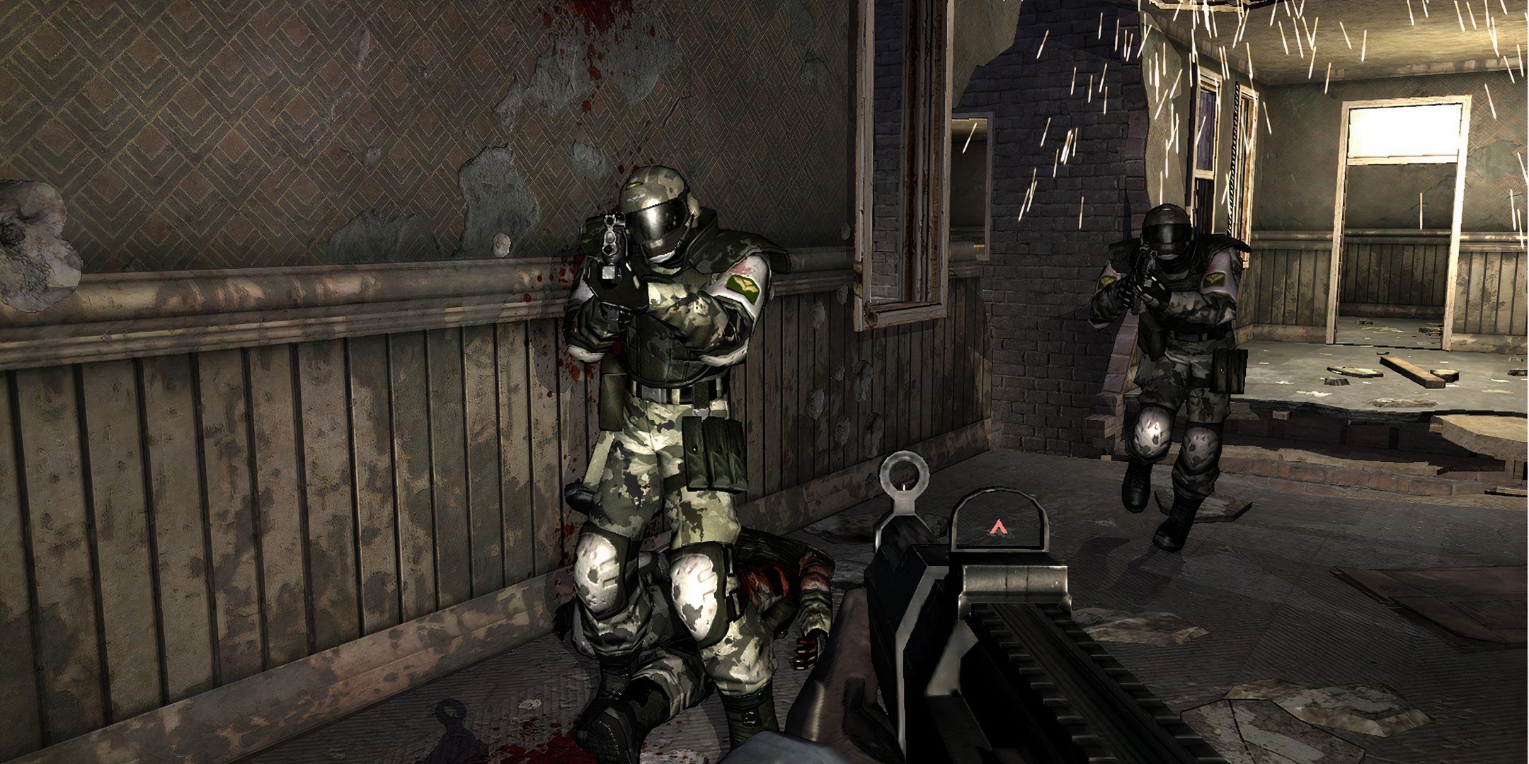 Soldiers being shot in F.E.A.R.
