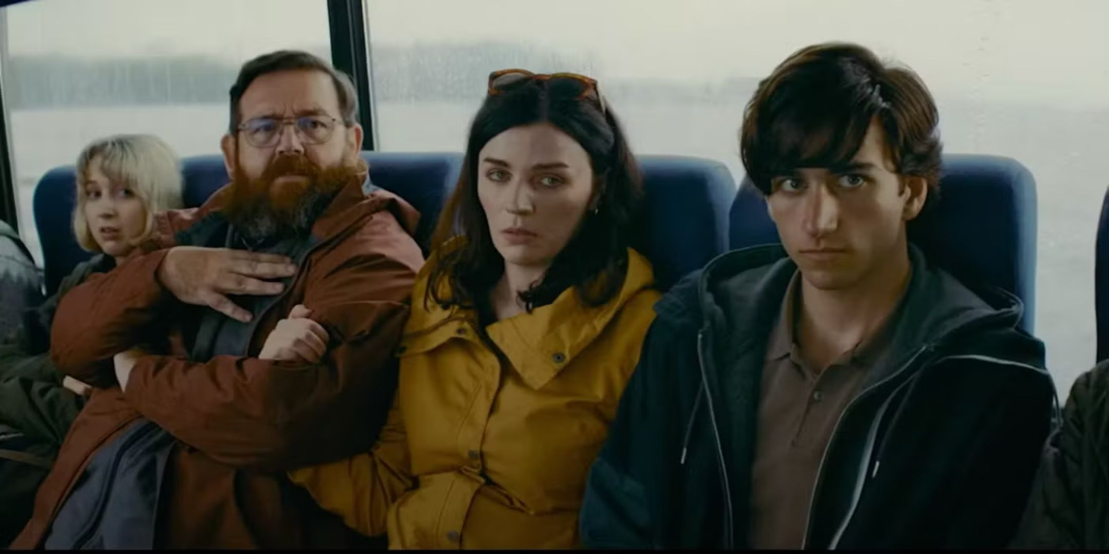The Smith family on a train. 