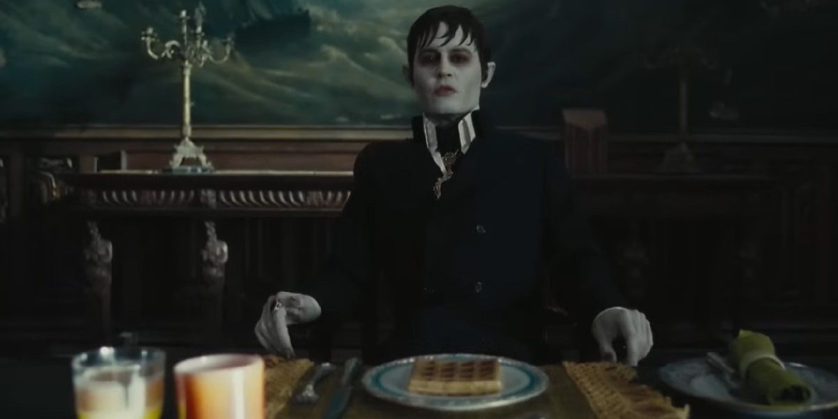 Johnny Depp as a vampire in Dark Shadows.