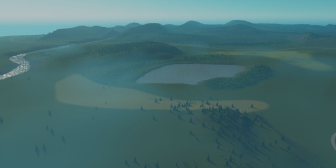 Lavender Lakes From City Skylines