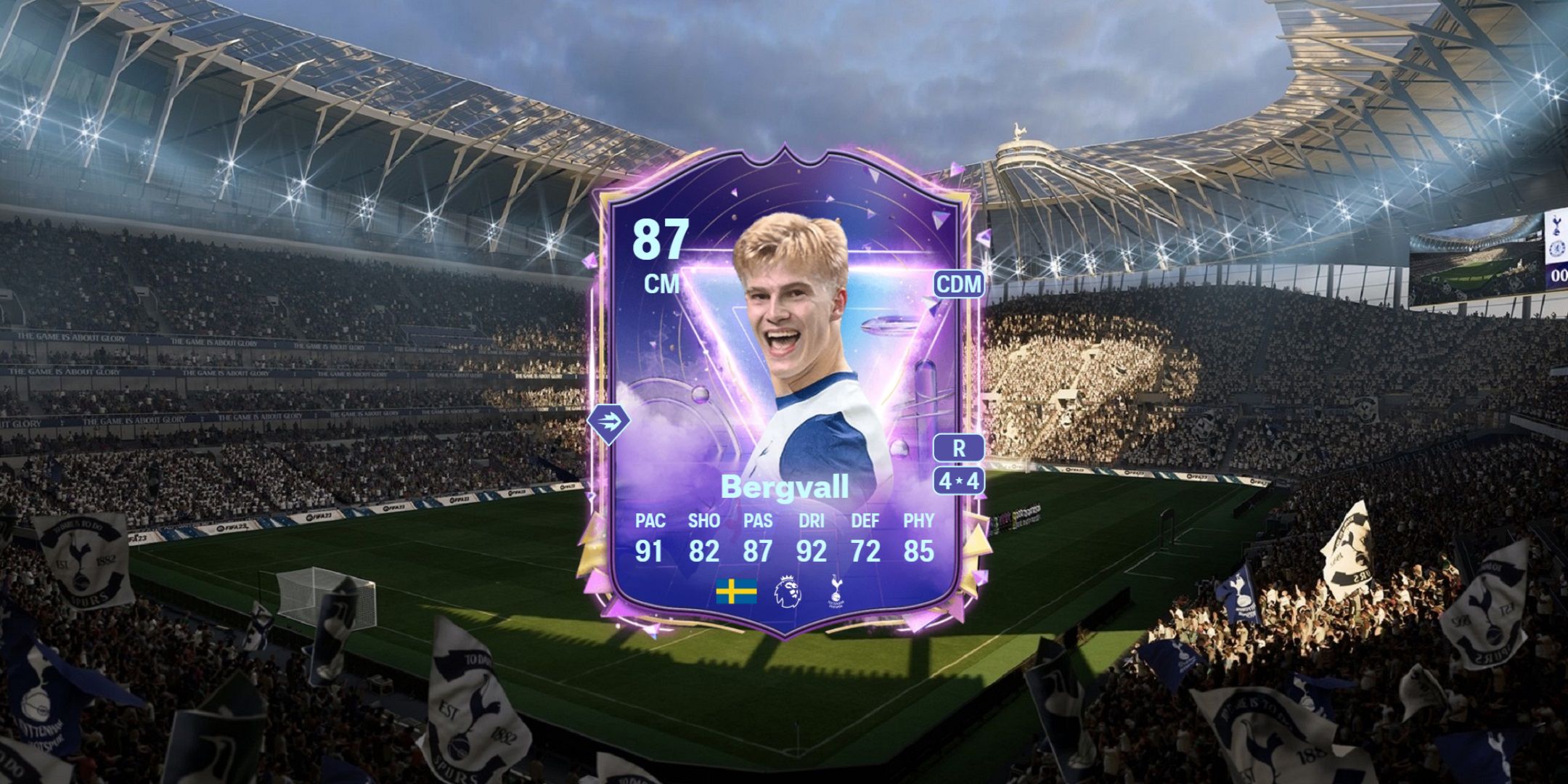 Lucas Bergvall's card in EA Sports FC 25.