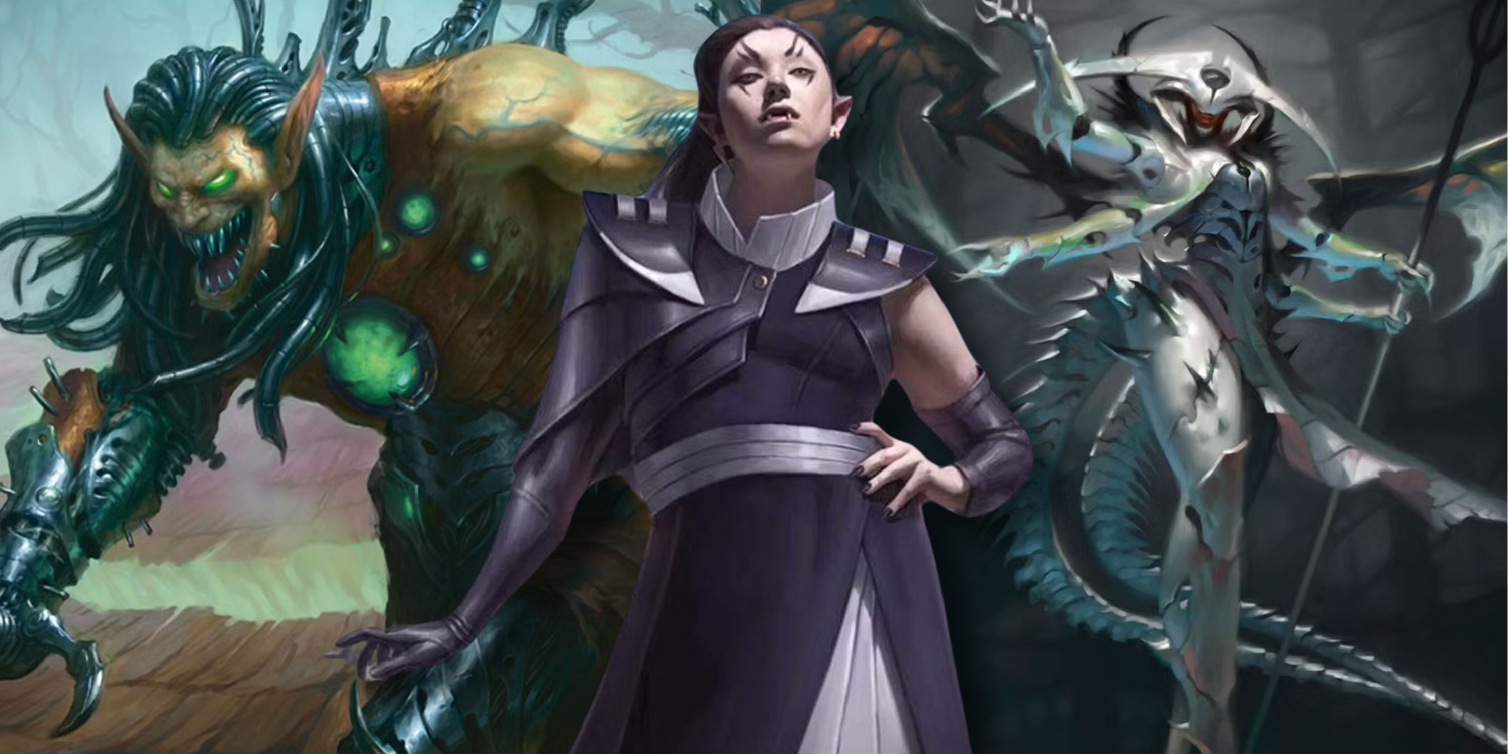 Magic The Gathering collage image of three counter commanders