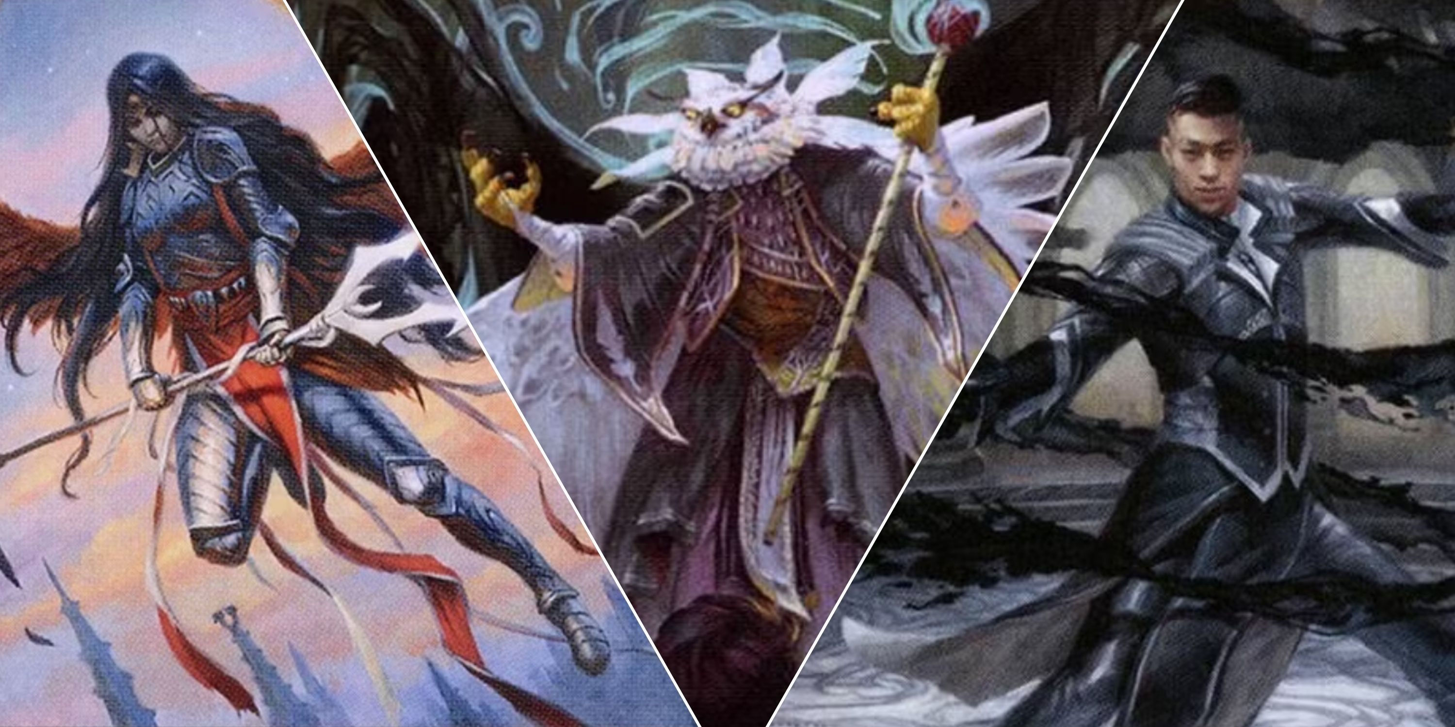 Magic The Gathering collage image of three Orzhov Commanders